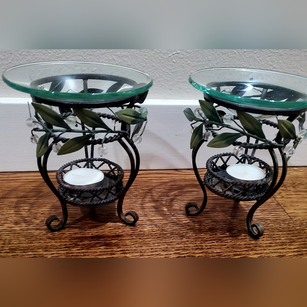 Partylite Garden lites aroma melts candle warmer - set of two